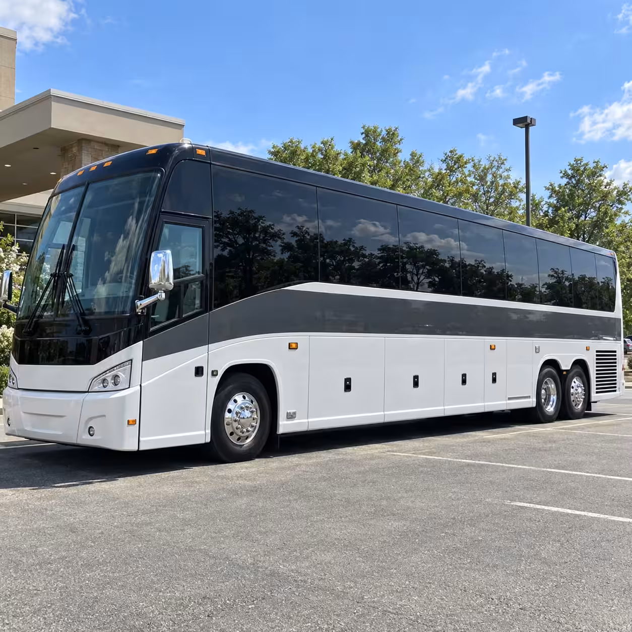 santa barbara charter bus rental exterior
